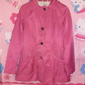 Hot Pink Rain Jacket Wind Breaker (L)